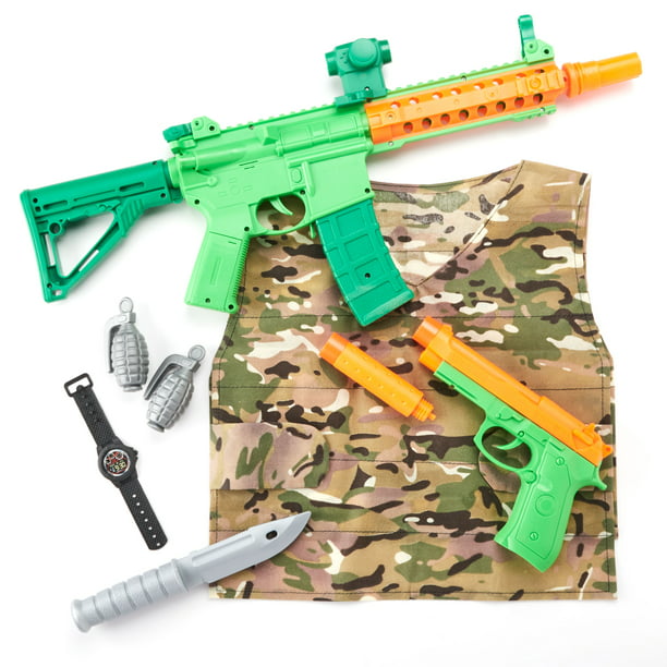Military Force Combat Role Toy Gun Play Set Kids Toy For Children Christmas Gift
